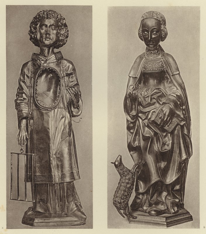 Munster i W, Św. Agnieszka; Minden, St Laurentius (zdjęcie czarno-białe) autorstwa European Photographer
