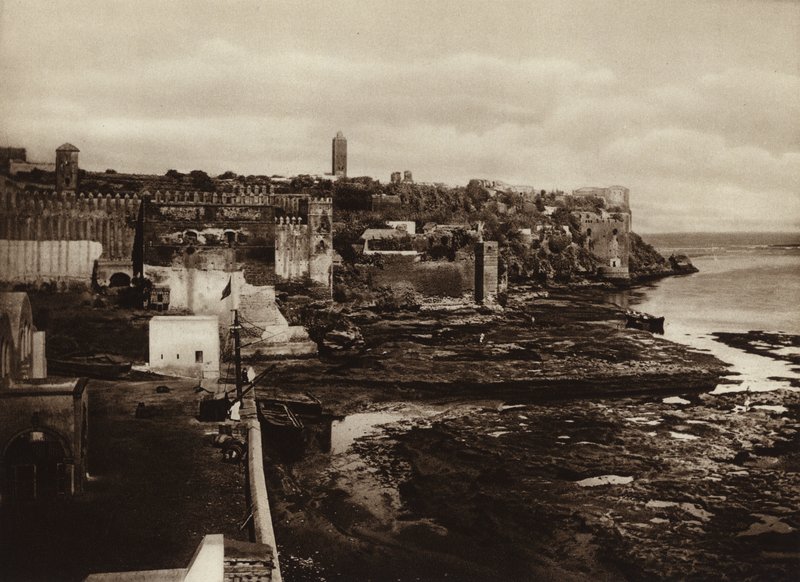 Rabat, widok na punkt Oudaya (zdjęcie czarno-białe) autorstwa European Photographer