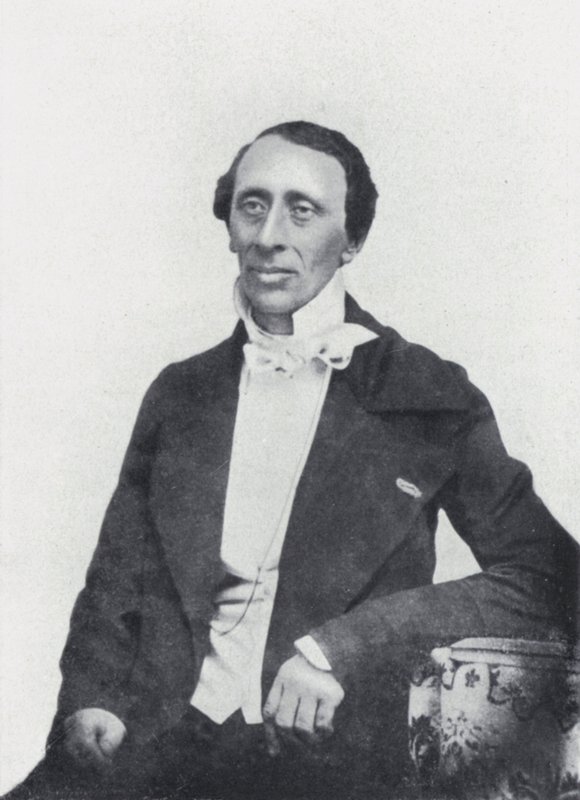 Poeta Hans Christian Andersen (zdjęcie czarno-białe) autorstwa European Photographer