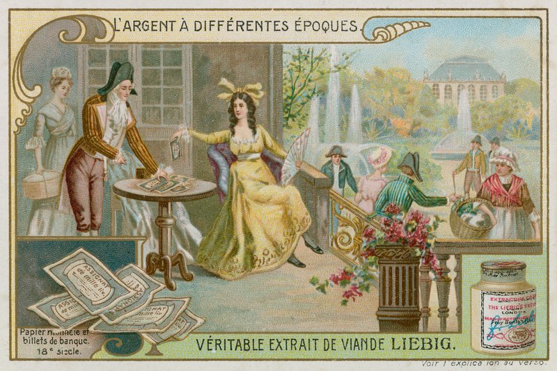 Papierowe banknoty z XVIII wieku autorstwa European School