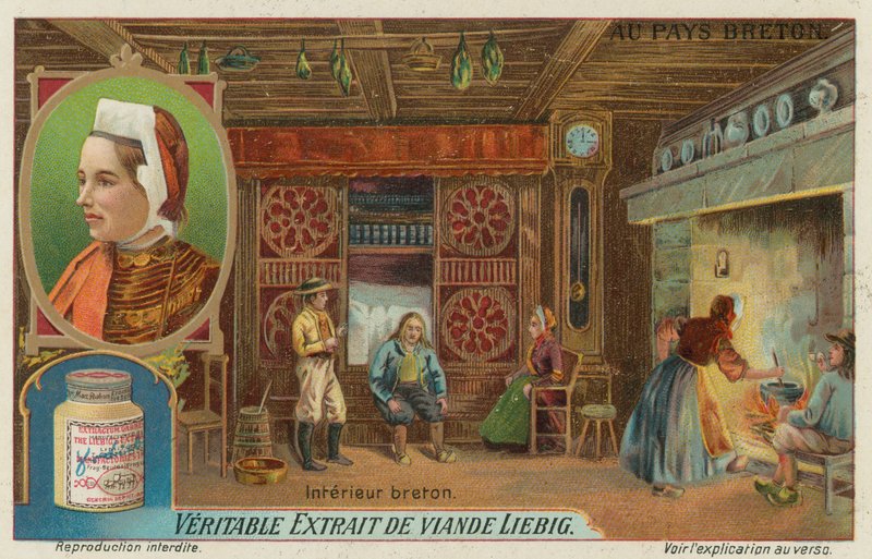 Dom bretoński (chromolitho) autorstwa European School