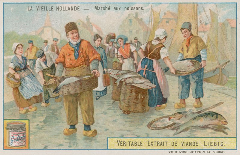 Targ rybny w Starej Holandii autorstwa European School