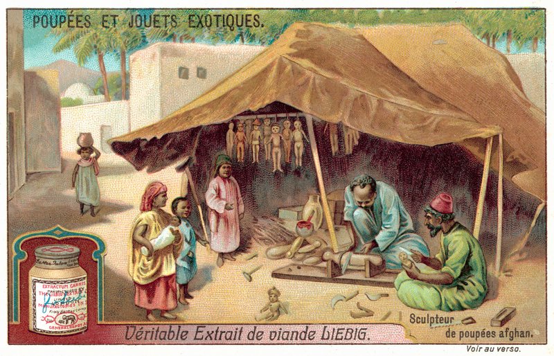 Afgański producent lalek (chromolitho) autorstwa European School