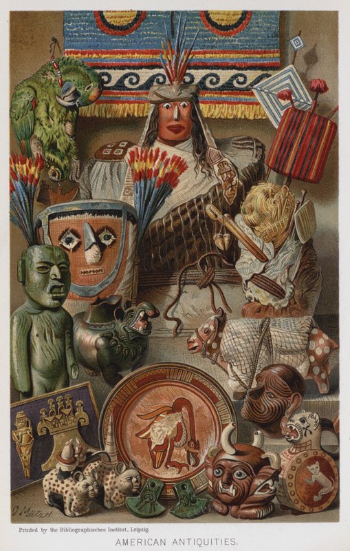 Antyki amerykańskie (chromolitho) autorstwa European School