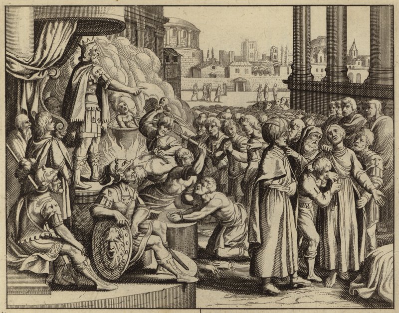 Antioch i męczeństwo kobiety z siedmioma synami (rycina) autorstwa European School