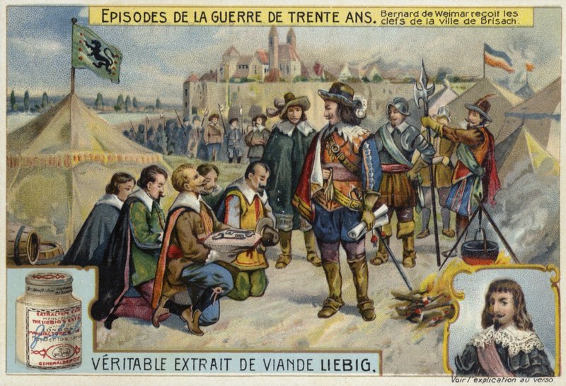 Bernard Sachsen-Weimar otrzymujący klucze do miasta Breisach, 1638 autorstwa European School