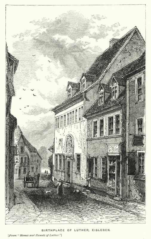 Miejsce urodzenia Lutra, Eisleben (rycina) autorstwa European School