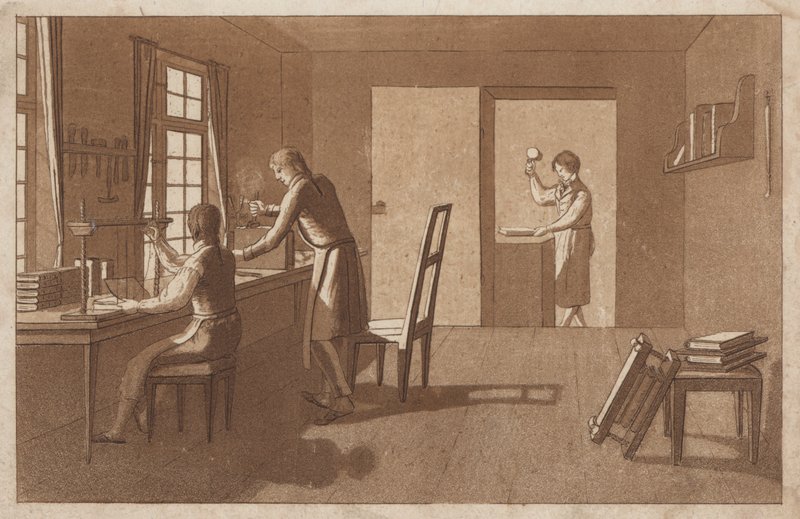 Introligatorzy (litografia) autorstwa European School