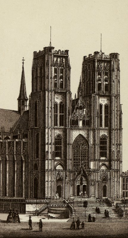 Bruxelles/Bruksela: Kościół św. Michała i Gudule (lito) autorstwa European School