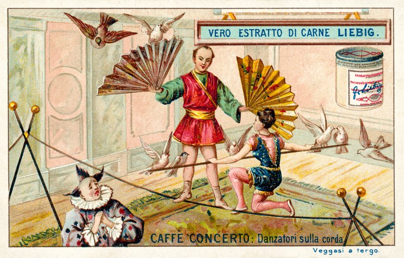 Caffe-concerto: tancerze na linie (chromolitho) autorstwa European School