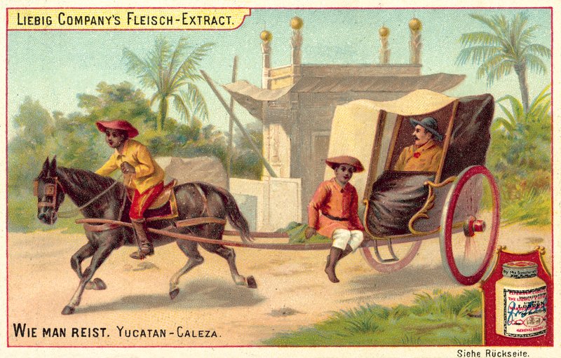 Caleza na Jukatanie (chromolitho) autorstwa European School
