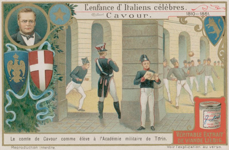 Camillo Benso, hrabia Cavour, studiuje w akademii wojskowej w Turynie autorstwa European School