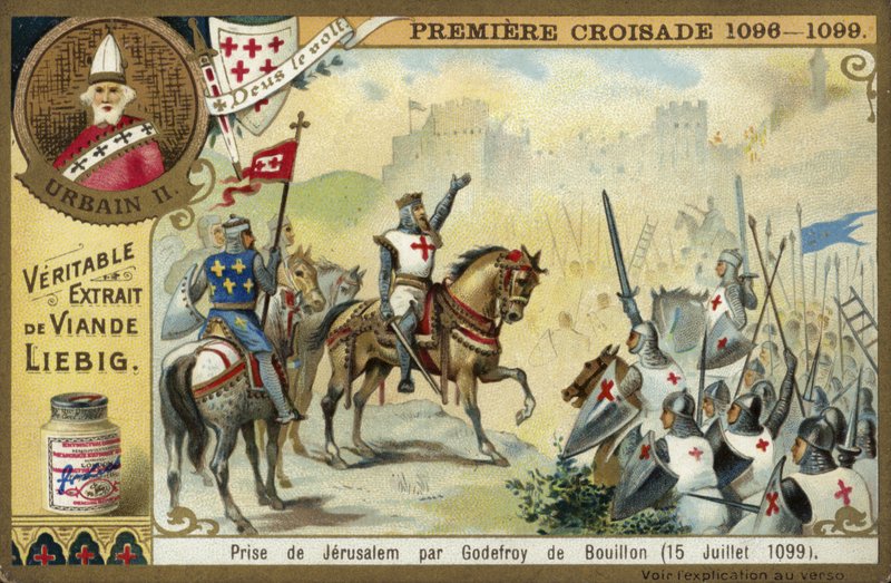 Zdobycie Jerozolimy przez Godfreya z Bouillon, pierwsza krucjata, 15 lipca 1099 autorstwa European School
