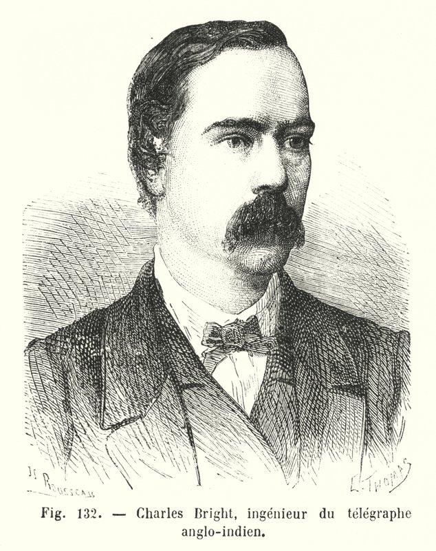 Charles Bright, inżynier du telegraphe Anglo-India (grafika) autorstwa European School