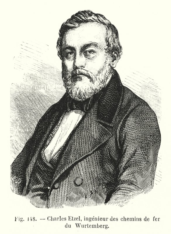 Charles Etzel, inżynier kolei Württemberg (grafika) autorstwa European School