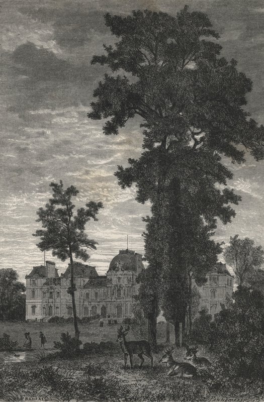 Chateau De MM Pereire w Armainvilliers (grawerowanie) autorstwa European School