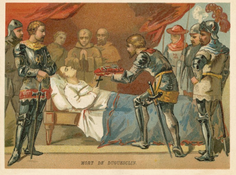 Śmierć Bertranda du Guesclina, francuskiego dowódcy wojskowego, 1380 autorstwa European School