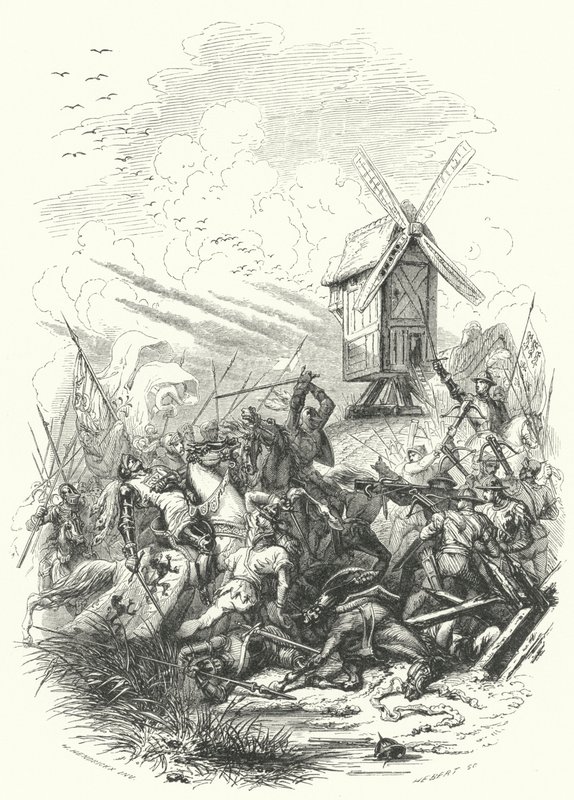 Śmierć Jana z Czech w bitwie pod Crecy, 1346 autorstwa European School