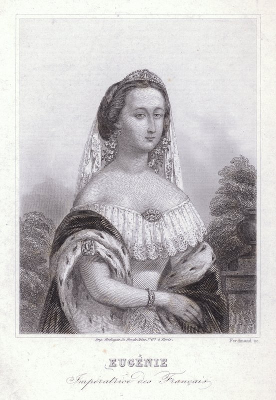 Cesarzowa Eugenie, małżonka Napoleona I z Francji (grafika) autorstwa European School