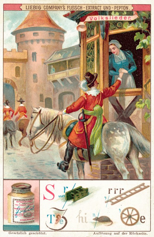 Pieśń ludowa (chromolitho) autorstwa European School