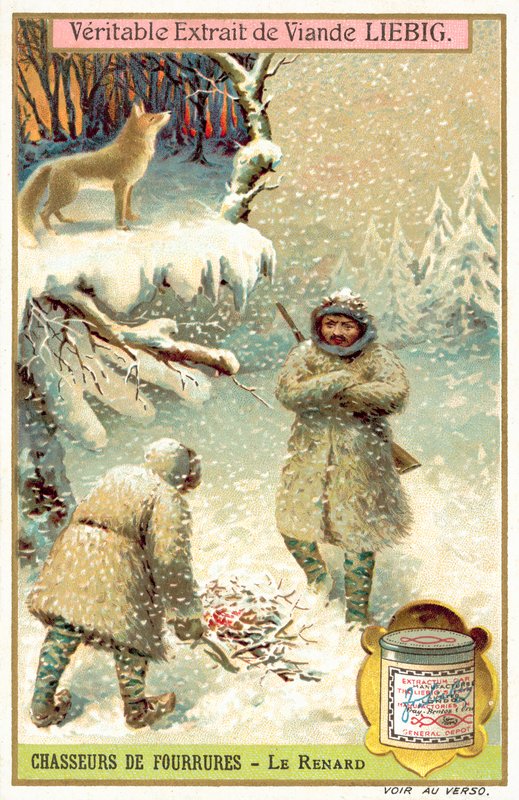 Łowcy lisów (chromolitho) autorstwa European School