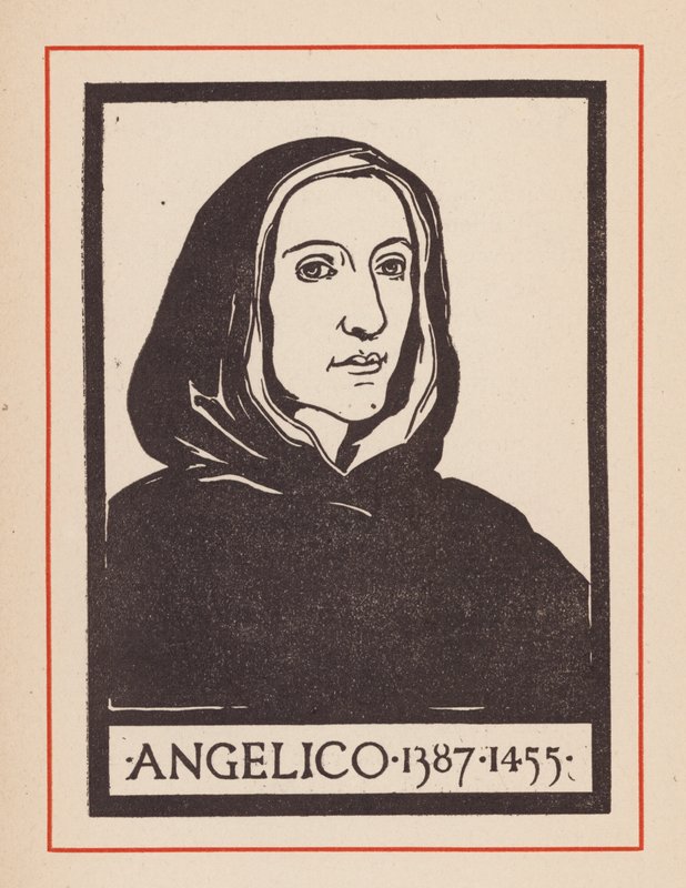 Fra Angelico, włoski artysta renesansowy (litografia) autorstwa European School