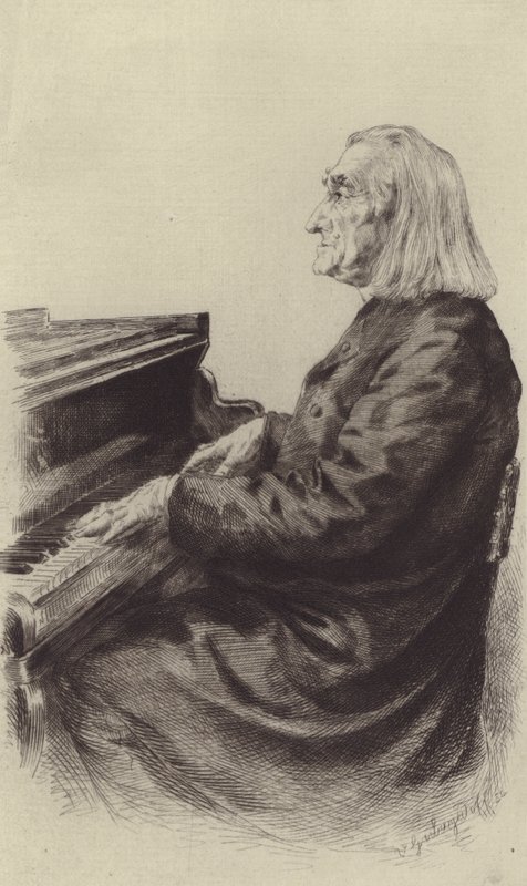 Franz Liszt (rycina) autorstwa European School