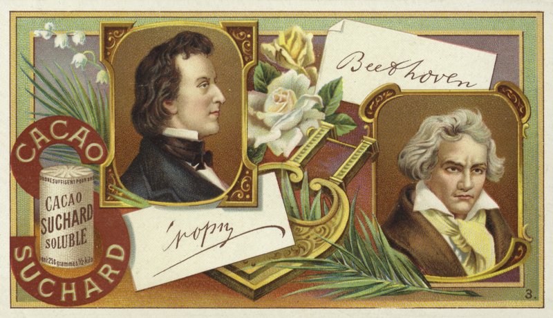 Fryderyk Chopin i Ludwig van Beethoven autorstwa European School