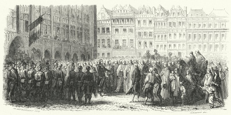 Generał Dumouriez i armia francuska w Brukseli autorstwa European School