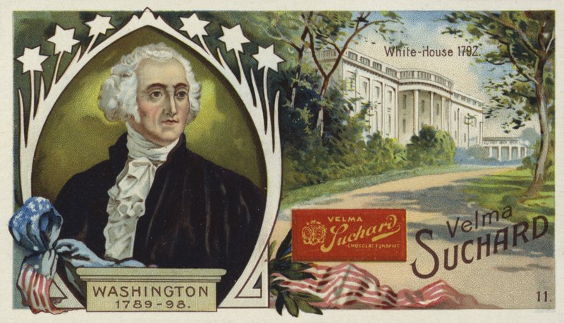 George Washington, pierwszy prezydent Stanów Zjednoczonych, oraz Biały Dom, Washington DC autorstwa European School