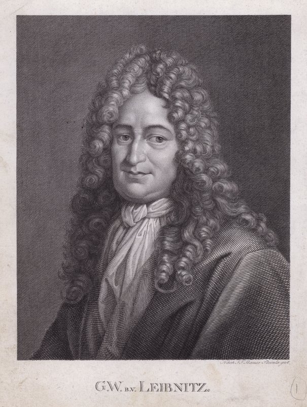 Gottfried Wilhelm Leibniz, niemiecki filozof, matematyk i politolog (rytownictwo) autorstwa European School