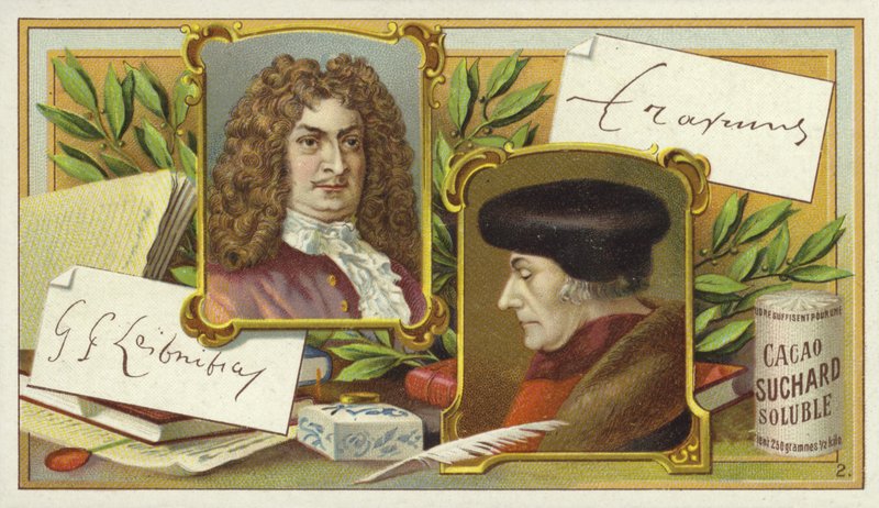 Gottfried Wilhelm Leibniz i Desiderius Erasmus autorstwa European School