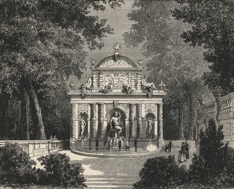Grotte de Marie de Medicis au Luxembourg (grafika) autorstwa European School