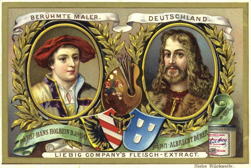 Hans Holbein i Albrecht Durer, artyści niemieccy autorstwa European School