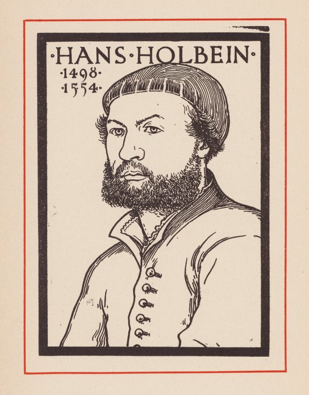 Hans Holbein Młodszy, niemiecki artysta (litografia) autorstwa European School