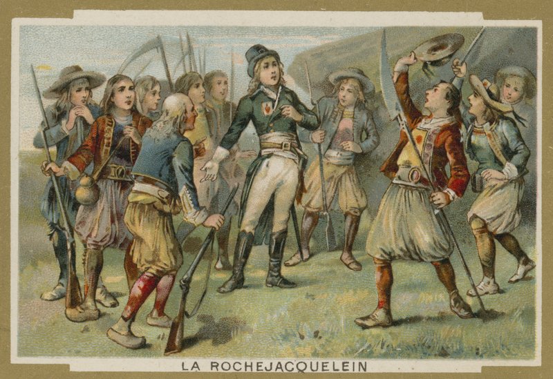 Henri de la Rochejacquelein przemawiający do swoich żołnierzy, Vendee Revolt, Rewolucja Francuska autorstwa European School