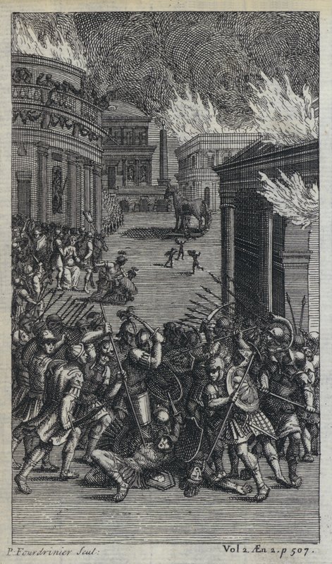 Ilustracja do tłumaczenia Eneidy Wergiliusza przez Johna Drydena (rycina) autorstwa European School