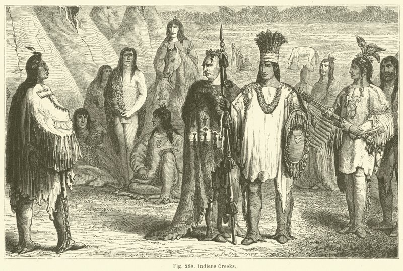 Indiens Creeks (grawerowanie) autorstwa European School