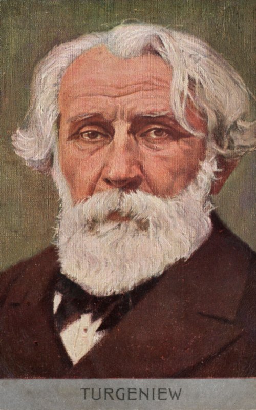 Iwan Turgieniew, rosyjski powieściopisarz (kolorowa litografia) autorstwa European School