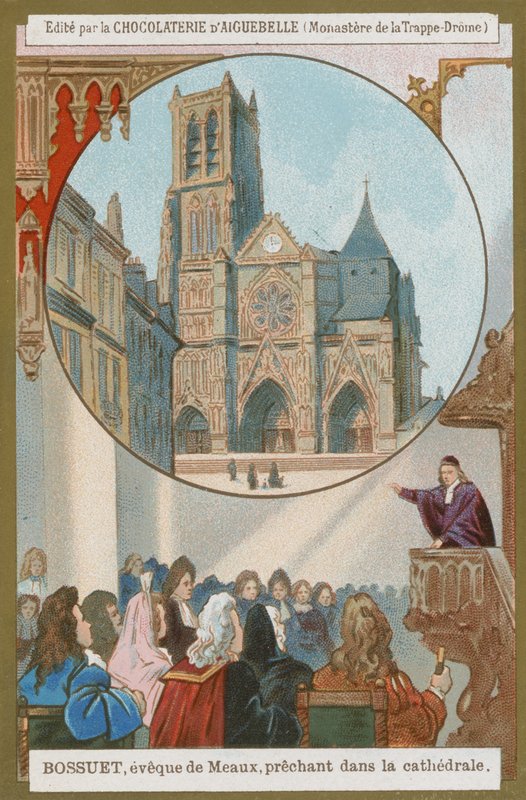 Jacques-Benigne Bossuet, biskup Meaux, wygłasza kazanie w katedrze autorstwa European School