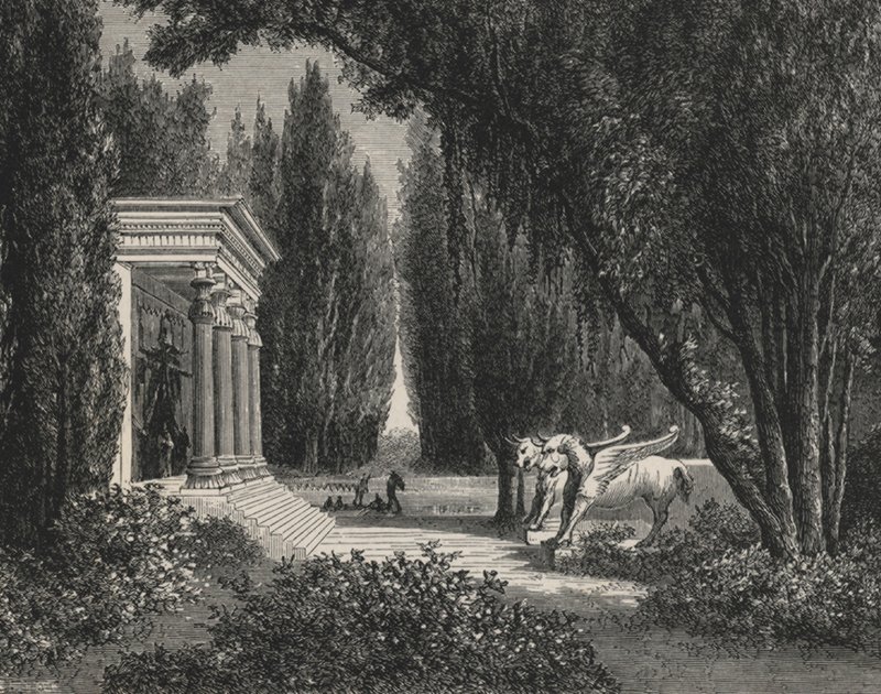 Jardin perse (rycina) autorstwa European School