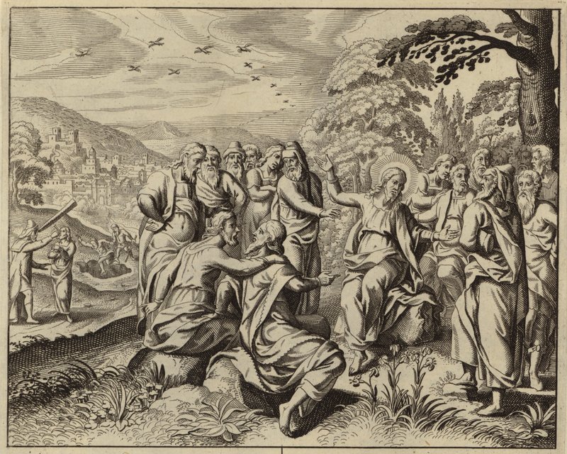 Jezus Chrystus nauczający o sabacie (rycina) autorstwa European School