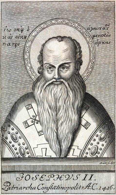 Józef II, patriarcha Konstantynopola (grafika) autorstwa European School