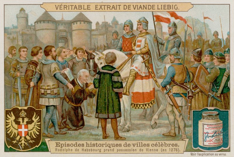 Król Rudolf I wkracza do Wiednia w 1276 r. autorstwa European School