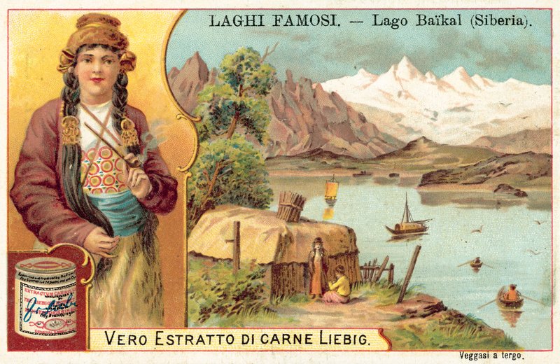 Jezioro Bajkał, Syberia (chromolitho) autorstwa European School