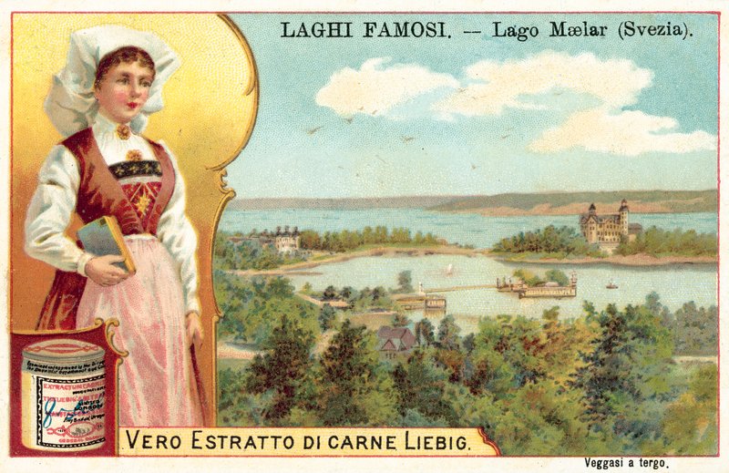 Jezioro Malar, Szwecja (chromolitho) autorstwa European School