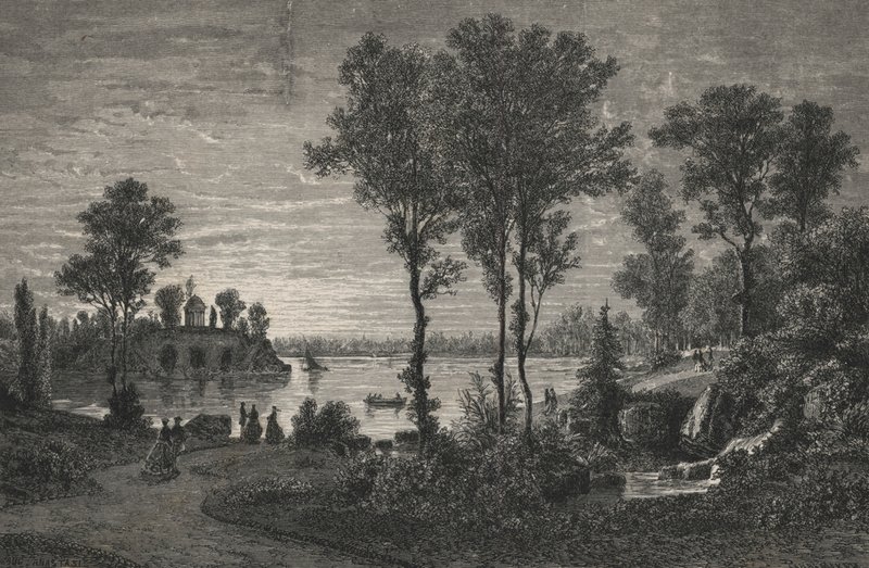 Lac De Gravelle, W Bois de Vincennes (rycina) autorstwa European School