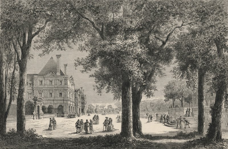 Le Luxembourg Au Temps De Marie De Medicis (grawerowanie) autorstwa European School