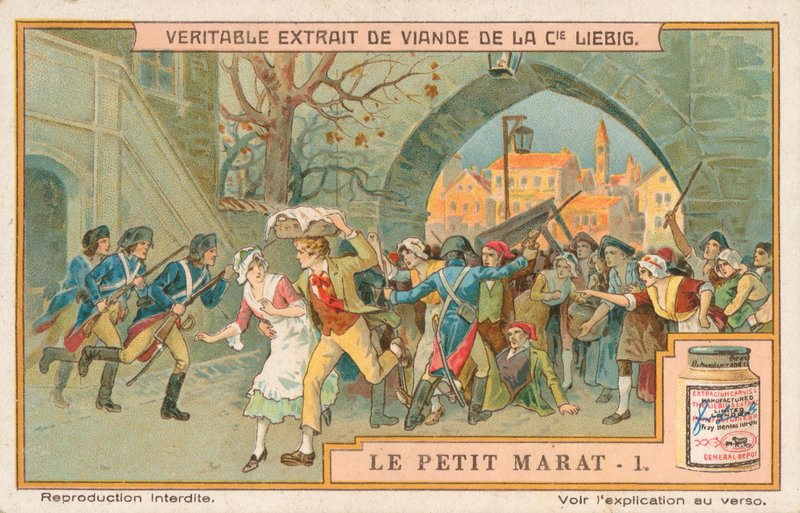 Le Petit Marat, karta Liebig, początek XX wieku (chromo) autorstwa European School