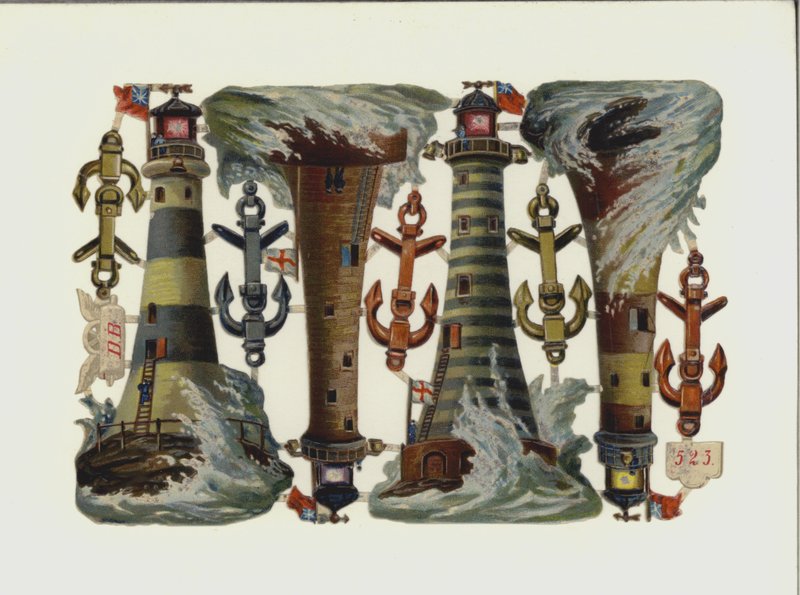 Latarnia morska (chromolitho) autorstwa European School